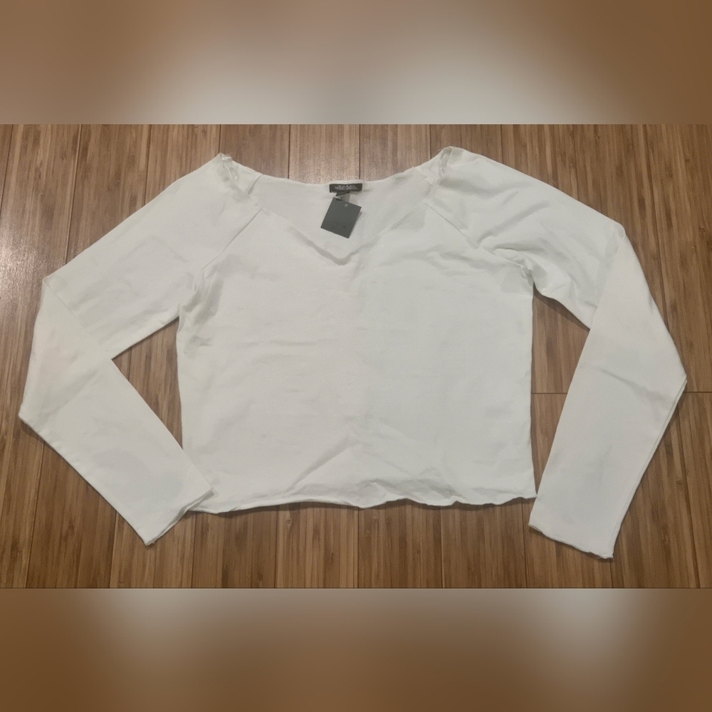 NWT Wild Fable White Long Sleeve Top